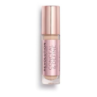 Revolution Conceal & Define Concealer, Lightweight, Long-Lasting, Full Coverage Face Makeup, C3, 4g