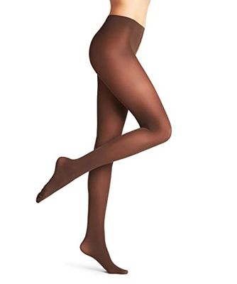 FALKE Women's Pure Matt 50 DEN W Ti Semi-Opaque Plain 1 Pair Tights, Brown Brenda 5179, M