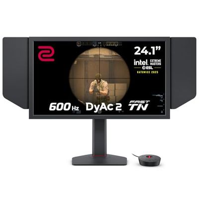 BenQ ZOWIE XL2586X+ Monitor Gaming (24.1 pulgadas, 600 Hz, TN Rápido, DyAc 2, XL Setting to Share, S Switch, pantalla con visera, 1080p)
