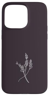 Aesthetic Flower Plant Boho Minimalistic Case for iPhone 15 Pro Max