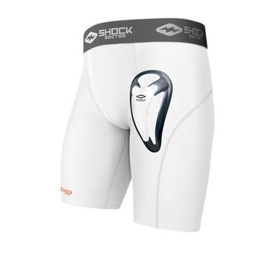 Shock Doctor Core Compression BioFlex Cup Calções para atletismo, para homem, branco, S