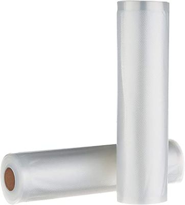Amazon Basics Autosigillante Rotoli sottovuoto per alimenti, Riutilizzabile in Plastica, 22 cm x 500 cm, 2 unità