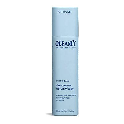 ATTITUDE Oceanly Face Serum Stick, EWG Verified, Plastic-free, Plant and Mineral-Based Ingredients, Vegan Skin Care Products, PHYTO CALM, Unscented, 30 grams