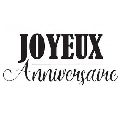 Aladine - Tampon Bois Cupake Joyeux Annaiversaire - Pour Cartes Anniversaire
