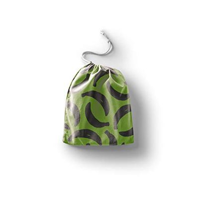 Bonamaison Imprimé Sacs de Coton avec Cordon, Sac D'Épicerie, Sac À Provisions, Réutilisables, Écologique, Pliable, Taille: 20x30 Cm
