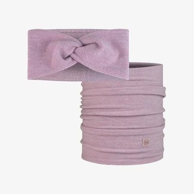 Buff Pacchetto Duo Scaldacollo Merino Fleece Rosa Taglia unica e Fascia Merino Fleece Rosa Taglia unica Adulti