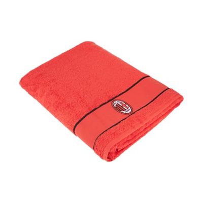 A.C. Milan Asciugamano in 100% Cotone, Prodotto Ufficiale, Telo Bagno 90x180 cm