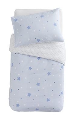 DOMIVA Parure Imprimée Housse de Couette + Taie Etoiles Ciel 100 x 140 cm