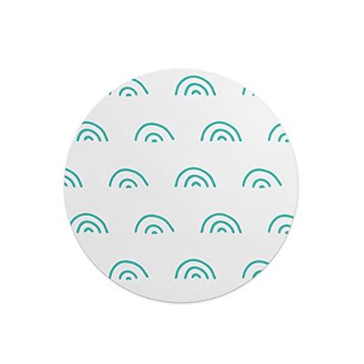 Questo Casa, Round Digital Printed Mouse Pad, Non-Slip Base, for Office and Home, Diameter:22cm
