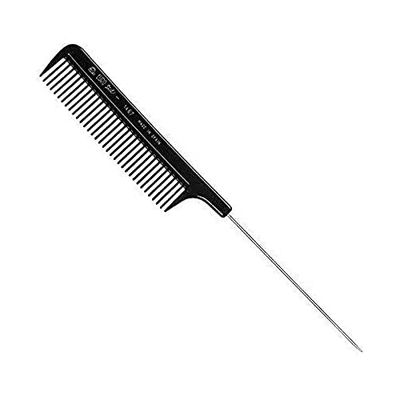 EUROSTIL PUAS ANCHAS Peine Large BROSSES Metal Comb 1UN Mixte, Negro, Seulement