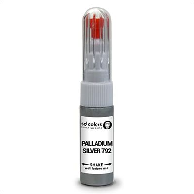 SD COLORS PALLADIUM SILVER 792 compatible with MERCEDES New Touch Up Paint Pen REPAIR KIT 20 ML SCRATCH CHIP BRUSH COLOR CODE 792 PALLADIUM SILVER