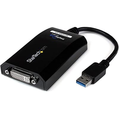 StarTech.com Cable Adaptador USB 3.0 a DVI / VGA - 2048x1152 - Adaptador Gráfico Externo de Vídeo - Convertidor Externo de Vídeo para un Monitor Externo - Compatible con Mac y Windows (USB32DVIPRO)