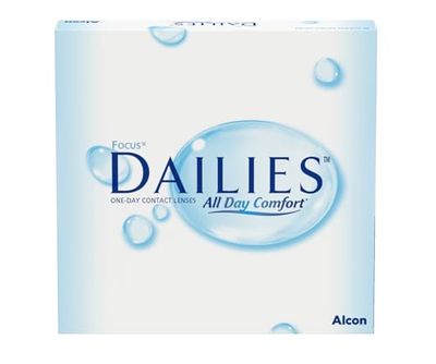 Dailies All Day Comfort Lentes de contacto de reemplazo diario, Pack de 90 , R 8.6 mm, D 13.8 mm, +1,50 Diopt