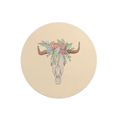 Questo Casa, Tapis de Souris Rond imprimé numérique avec Fond antidérapant pour Bureau et Maison Diamètre 22 cm
