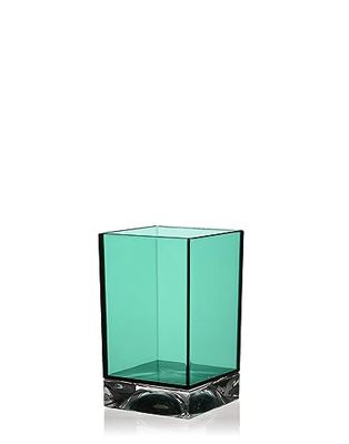 Kartell Boxy Porta-escovas de dentes, verde aqua-marinha, 7,3 x 7,3 x 12 cm