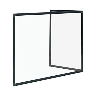 Bi-Office Duo Glass Board, Double Glass Board with Black Aluminium Frame, 90 x 60 cm and 45 x 60 cm