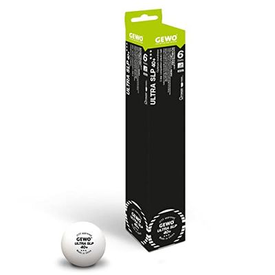 GEWO 81351200 Ultra SLP Bordtennisboll, Vit, 6 Stycken