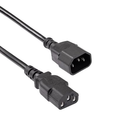 AKYGA AK de PC de alargadores de 07 A Stromkabel, 3 m para PC, impressora, telas pretas