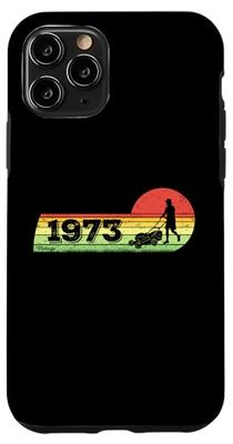 Garden Vintage born 1973 Birthday Lawn-mower Gardener Case for iPhone 11 Pro