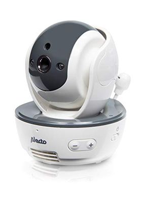 Alecto DVM-201 extra babyfooncamera voor Alecto DVM-200 - draadloze babyfoon met bestuurbare camera - indoor babyfoon met nachtzicht - bereik tot 300 m - wit