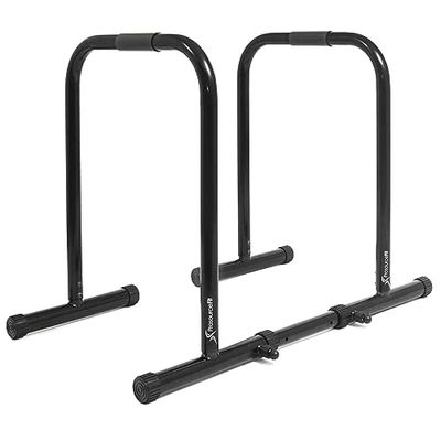 ProsourceFit Dip Stand Station, Heavy Duty Ultimate Body Press Bar met Veiligheid Connector voor Tricep Dips