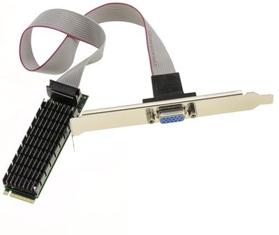 KALEA-INFORMATIQUE Carte Graphique 2D de Type VGA DB15 sur Port M2 M Key avec chipset Aspeed AST2400 Full HD 1920x1080