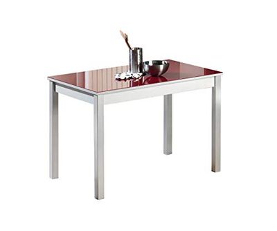 ASTIMESA Table de Cuisine, métal, Rouge, 90 x 50 cm