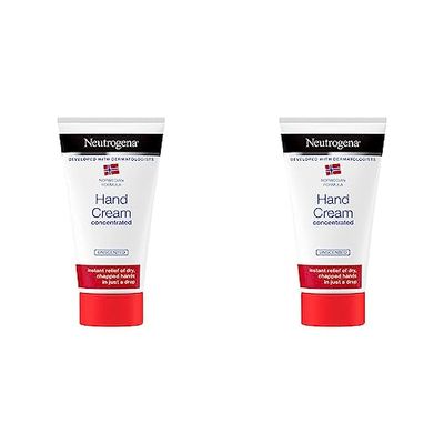 Neutrogena Norwegian Formula Hand Cream Concentrated Unscented, Immediate and Lasting Relief With Glycerin, (300 Applications), 75 ml (Pack of 2)