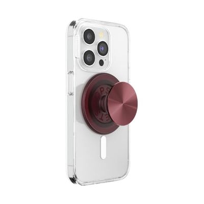 PopSockets: PopGrip Round for MagSafe – Anello adattatore per MagSafe incluso – Espandibile supporto e impugnatura per telefono con parte superiore intercambiabile per smartphone e custodie – Alum