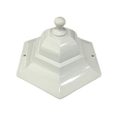 Chapeau de rechange pour lanternes, blanc, compatible avec différents modèles, idéal pour la décoration et l'amélioration de l'éclairage extérieur.
