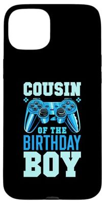 Cugino del compleanno Ragazzo Corrispondenza Video Gamer Compleanno Custodia per iPhone 15 Plus
