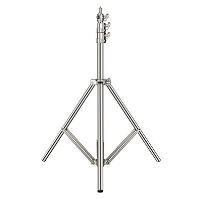 NEEWER 2 m suporte de luz de aço inoxidável suporte de tripé de fotografia resistente com mola acolchoada com adaptador de parafuso universal de 1/4" a 3/8"