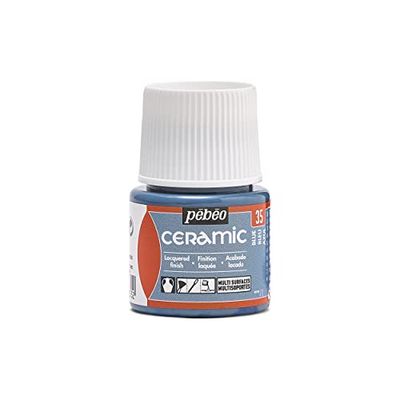 Pebeo - Ceramica - Colore Opaco per Terracotta, Ceramica - Bottiglia da 45 ml - Blu