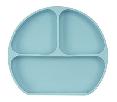 SAFTA M923 Assiette en Silicone avec Ventouse, Bleu Clair, 205x25x180 Mixte-Enfants