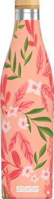 SIGG Meridian Sumatra Tree Drinkfles (0,5 l), lekvrije drinkfles van roestvrij staal met bamboe, isoleerfles voor koude en warme dranken, samenwerking met One Tree Planted