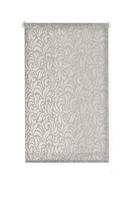 Estoralis MYRCELLA Jacquard Rolgordijn met modern design, zonder boren, grijs, 100 x 150 cm (b x h), stofgrootte 97 x 150 cm, voor ramen en deuren