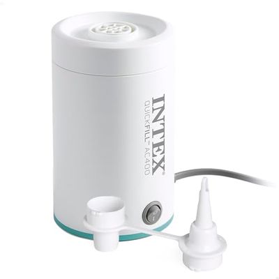 Intex 66646 - Pompa elettrica QuickFill AC400 per Gonfiaggio e Sgonfiaggio, Plastica, Bianco
