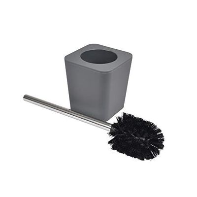 douceur d'intérieur, Toiletborstel (11,6 x 11,6 x 38,2 cm), vitamine, antraciet, kunststof Soft Touch