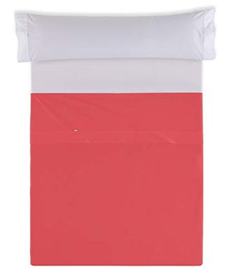 Sábana SABANA ENCIMERA color rojo - Cama de 105 50% algodón / 50% poliéster - 144 hilos. Gramage: 115