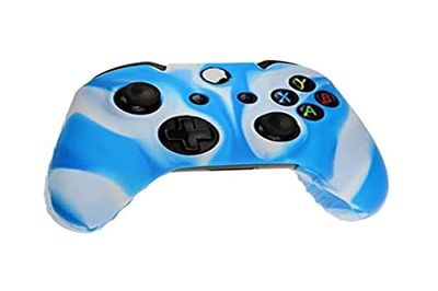 G-MOTIONS Xbox One Controller Case - Silicone Protection for Your Xbox Controller, Avoid Dirting Your Controller and Provides Additional Protection in Shock Case (White/Blue)