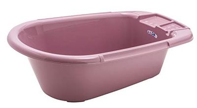 Rotho Babydesign Babybadje, met afvoerplug, 0 - 12 maanden, Bella Bambina, fantastic mauve (oudroze), 200200288