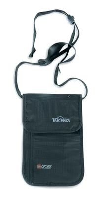 Tatonka Skin Neck Pouch RFID B Black com gola redonda, adultos unissexo, 19 x 13 x 1 cm