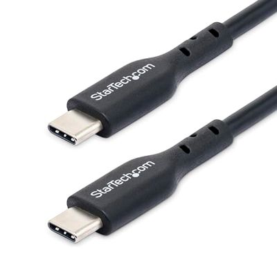 StarTech.com Chargeur USB-C de 1m, Câble USB-C, Cordon de Recharge USB 2.0 Type-C pour Ordinateur Portable, Câble de Chargement, 60W 3A Power Delivery, Gaine TPE, M/M