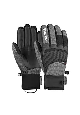 Reusch Venom R-Tex Guanti Invernali Extra Caldi, Impermeabili e Traspiranti, Nero/Grigio, 7.5 Uomo