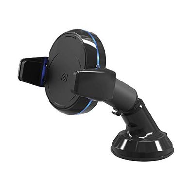 Scosche MagicGrip Sense and Grip Phone Mount - Draadloos opladen, voor Qi-compatibele apparaten - Suction Cup, Double Pivot