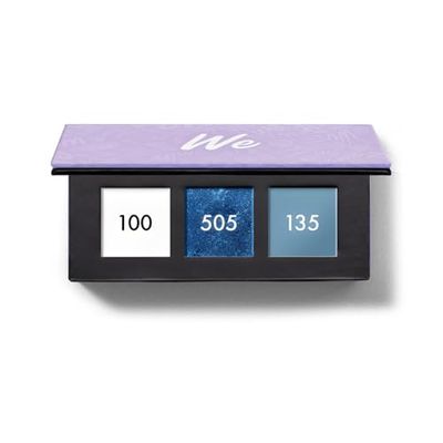 We Make-Up As Mini Palette – Black Eyes (100,505,135) – 3 ombretti ultra pigmentati di lunga durata, bianco, blu, azzurro, con specchio