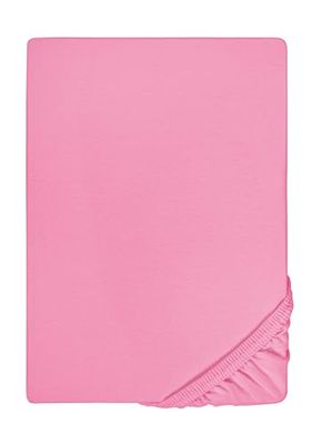Biberna 77144/55/046, Lençol-capa ajustável e elástico, rosa, 90 x 190 cm, 100 x 200 cm
