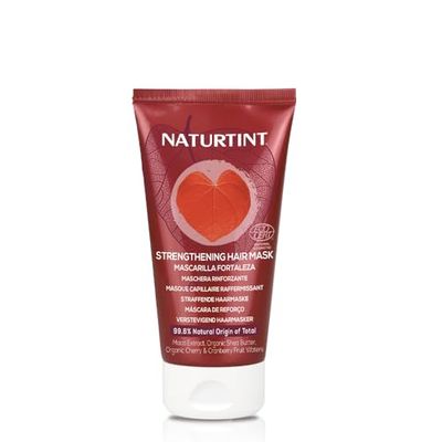 Naturtint Máscara de força anti-queda, anti-oxidante, mantém o brilho, aumenta a densidade, para cabelos fracos ou com problemas de queda, 99% ingredientes naturais, ECOCERT, 150 ml