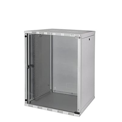 LogiLink W15A40G ECO wandkast 15HE (400mm diepte), plat pakket (ongemonteerd), 48,26 cm (19 inch) lichtgrijs