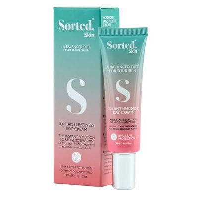 Sorted Skin - 5 w 1 Krem na Dzień Przeciwczerwoności - SPF50 30 ml